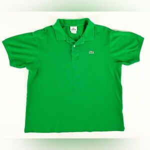 Lacoste Men’s Green Cotton Polo Shirt Size 6 / XL Short Sleeve Classic Preppy